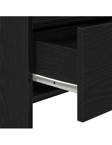 Credenza Rovere Nero 105 x 30 x 70 cm Legno multistrato