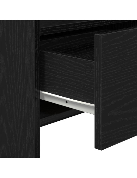 Mobile TV  Nero Rovere 105x30x70 cm in Legno Ingegnerizzato