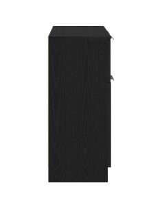 Credenza Rovere Nero 60 x 30 x 70 cm Legno multistrato