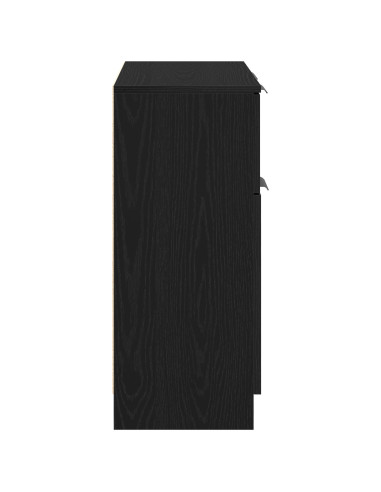 Credenza Rovere Nero 60 x 30 x 70 cm Legno multistrato
