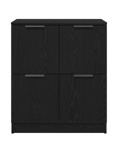 Credenza Rovere Nero 60 x 30 x 70 cm Legno multistrato