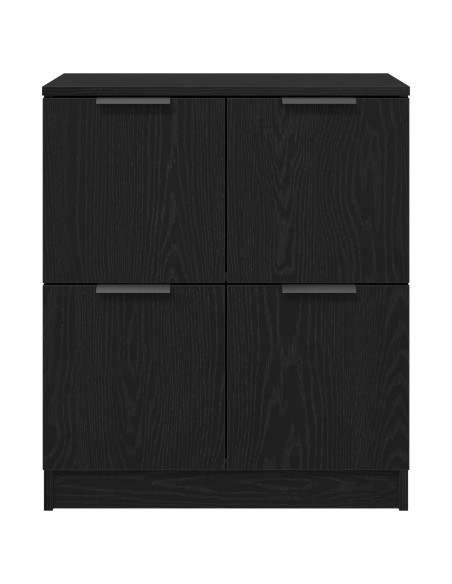 Credenza Rovere Nero 60 x 30 x 70 cm Legno multistrato