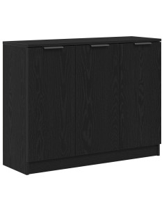 Credenza Rovere Nero 90,5 x 30 x 70 cm Legno multistrato