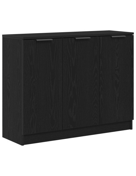 Credenza Nera in Rovere 90,5x30x70 cm in Legno Ingegnerizzato