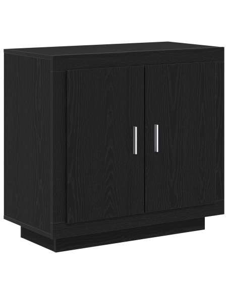 Sideboard Nero Rovere 80x40x75 cm Legno Ingegnerizzato