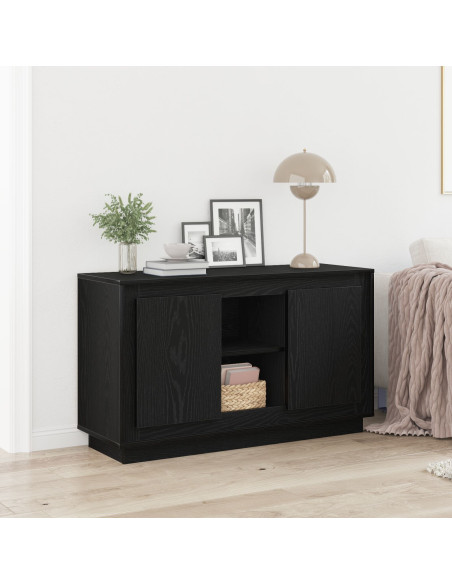 Buffet  Nero Rovere 102x35x60 cm Legno ingegnerizzato