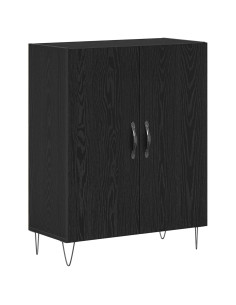 Credenza Rovere Nero 69,5 x 34 x 90 cm Legno multistrato