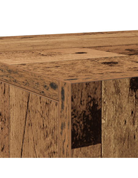 Mobile con 3 Ante in Legno Vecchio 90x34x80 cm in Legno Ingegnerizzato