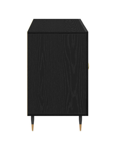 Credenza Rovere Nero 100 x 36 x 60 cm Legno multistrato