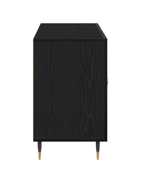 sideboard  Nero Rovere 100x36x60 cm Legno ingegnerizzato