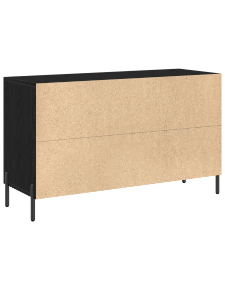 Sideboard  Nero Rovere 100x36x60 cm Legno ingegnerizzato