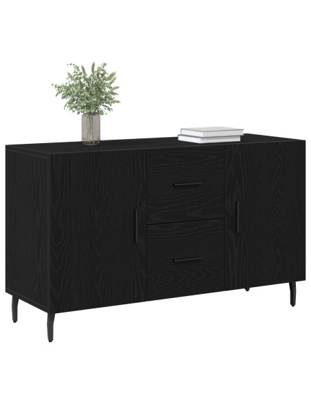 Mobile contenitore Nero Rovere 100x36x60 cm in legno ingegnerizzato