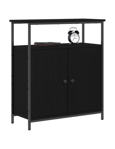 Credenza Rovere Nero 70 x 30 x 80 cm Legno multistrato