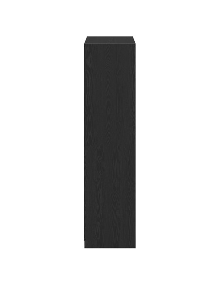 Armadio  Nero Rovere 80x50x200 cm in legno ingegnerizzato