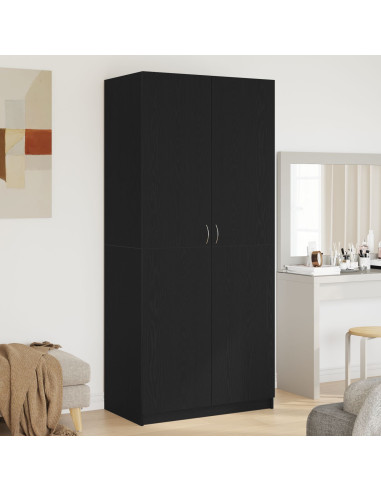Guardaroba Rovere Nero 90 x 52 x 200 cm Legno multistrato