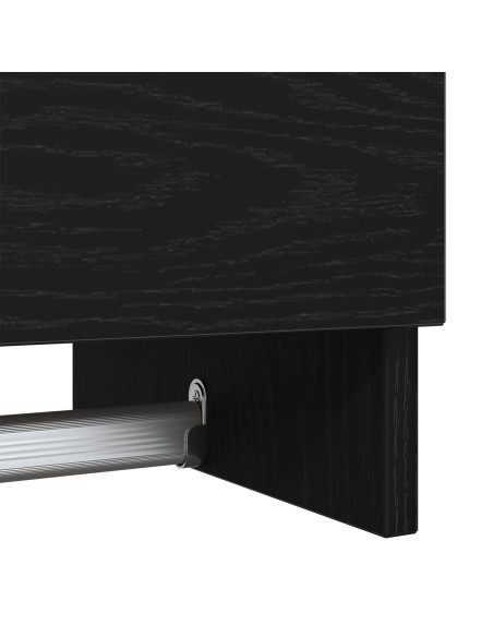 Armadio  Nero Rovere 70x32,5x35 cm in Legno Ingegnerizzato