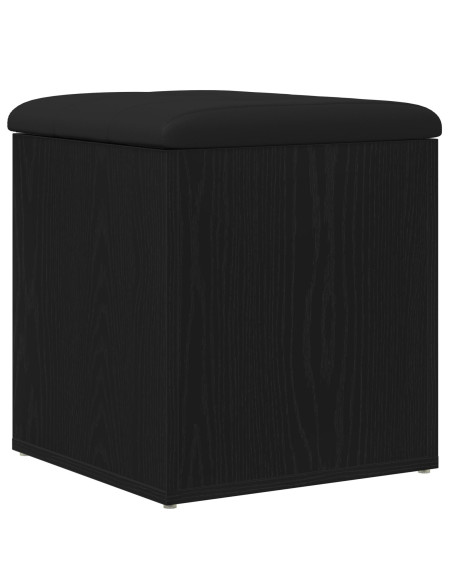 panchina da stoccaggio  in rovere nero 40x40x45 cm in legno ingegnerizzato