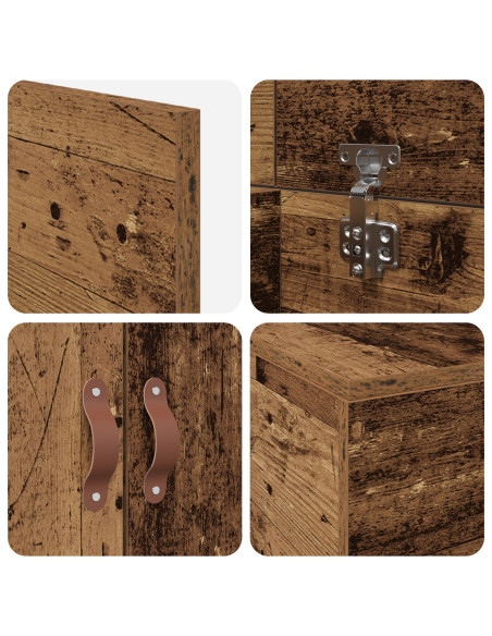 Struttura letto con contenitore Legno vecchio 90 x 200 cm