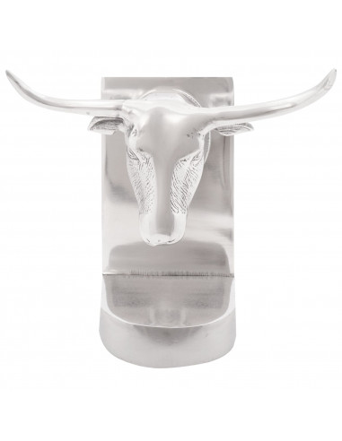 Fermalibri 2 pz Argento 21,5x15,5x20 cm Alluminio Toro