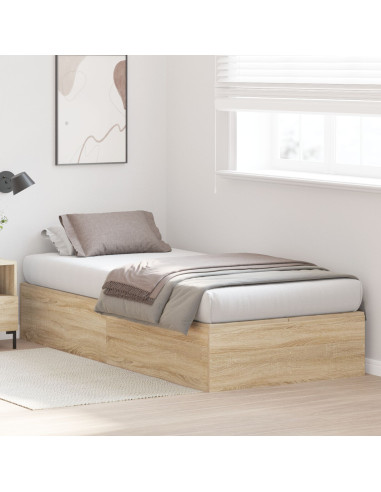 Struttura letto con contenitore Rovere Sonoma 100 x 200 cm