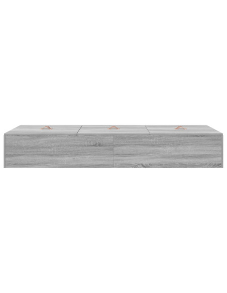 Struttura letto con contenitore vitaXL Grigio Sonoma 100x200 cm