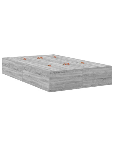 Struttura letto con contenitore Grigio Sonoma 120 x 200 cm