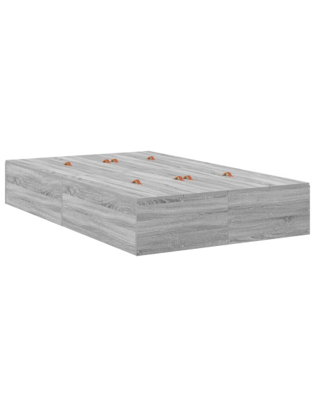 Struttura Letto con Contenitore  Grigio Sonoma 120x200 cm