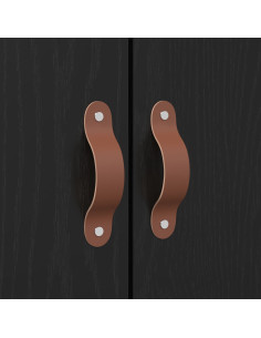 Struttura letto con contenitore Rovere Nero 150 x 200 cm