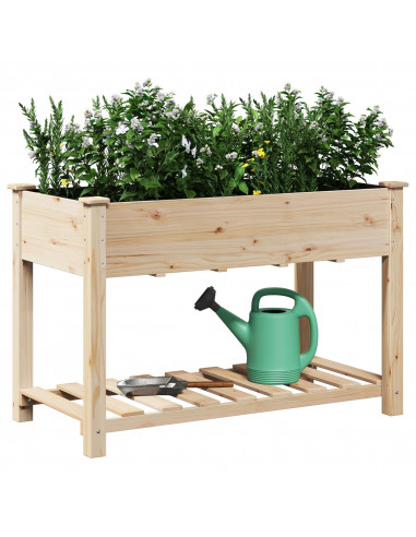Fioriera da Giardino con Mensola 115x59x76 cm in Legno Massello di Pino