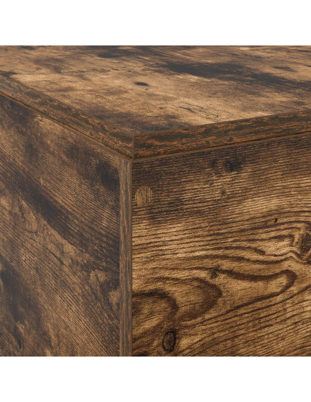 Struttura letto con contenitore in rovere affumicato 150x200 cm