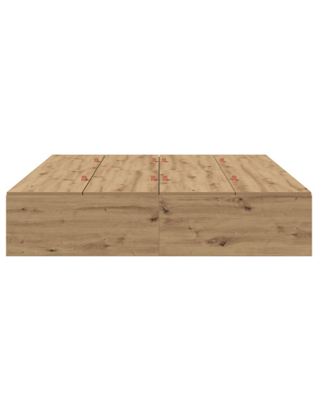 Letto contenitore  in rovere artigianale 150x200 cm