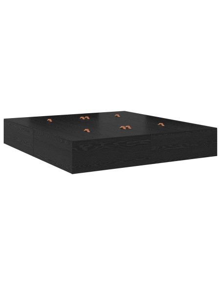 Struttura Letto con Contenitore in Rovere Nero 180x200 cm
