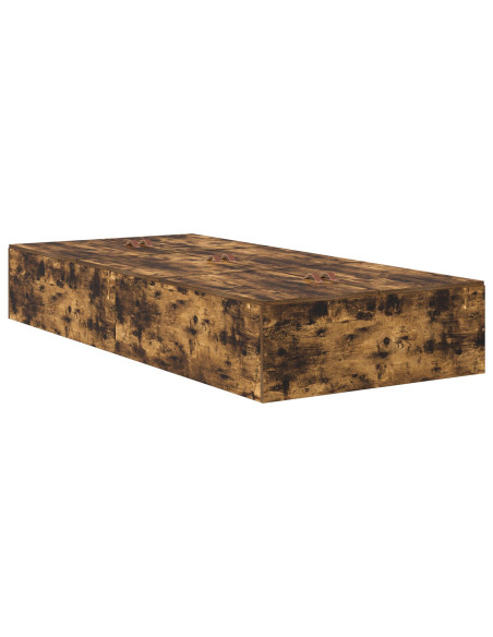 Struttura letto con contenitore Rovere fumé 90 x 190 cm