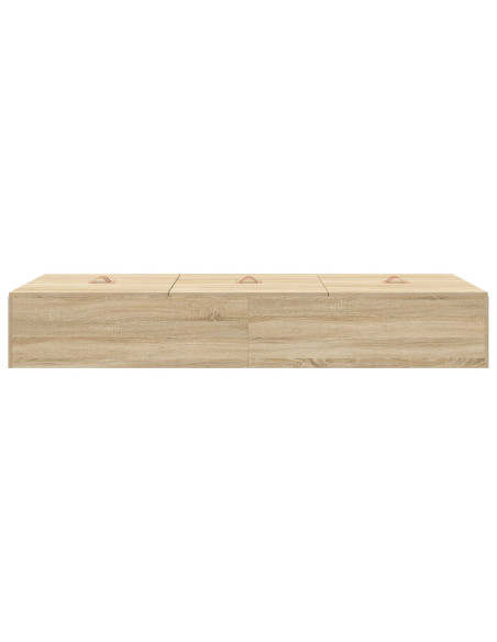 Struttura Letto  Rovere Sonoma Legno ingegnerizzato