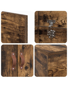 Struttura letto con contenitore Rovere fumé 70 x 190 cm