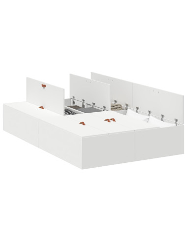 Struttura letto con contenitore Bianco 120 x 190 cm