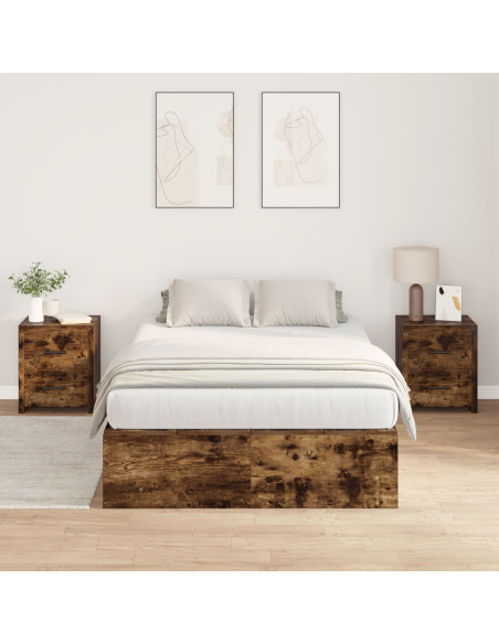 Struttura Letto con Contenitore  Rovere Affumicato 120x190 cm