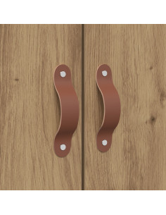 Struttura letto con contenitore Rovere artigianale 120 x 190 cm