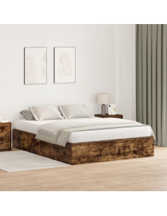 Struttura letto con contenitore Rovere fumé 140 x 190 cm