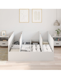 Struttura letto con contenitore Bianco 135 x 190 cm