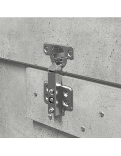 Struttura letto con contenitore Grigio cemento 135 x 190 cm