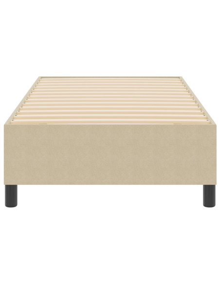 Letto Box Spring Verde Chiaro Grigio 80x200 cm Tessuto in Velluto Corduroy