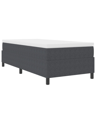 Struttura letto piattaforma Grigio scuro 100 x 200 cm Tessuto