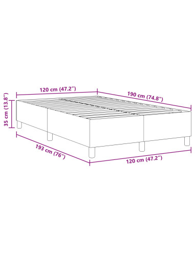 Struttura letto piattaforma Grigio chiaro 120 x 190 cm Tessuto