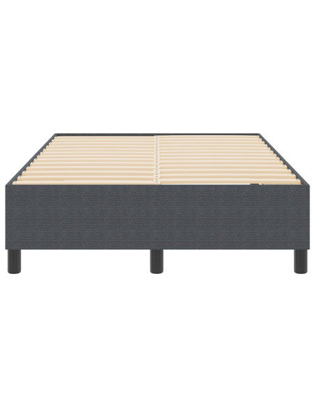 Letto a Rete Grigio Scuro 120x200 cm in Tessuto Corduroy