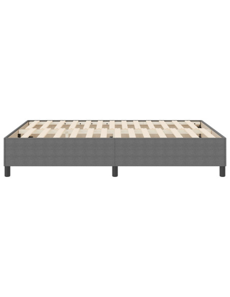 Letto a Molla Grigio Chiaro 160x200 cm in Stoffa Corduroy