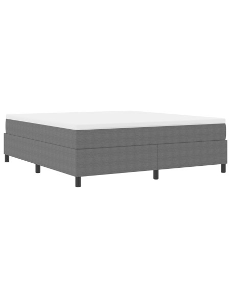 Letto Box Spring Grigio Chiaro Super King Tessuto Corduroy