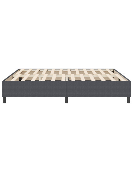 Letto Box Spring Grigio Scuro Super King in Tessuto Vellutato