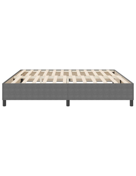 Letto Box Spring Grigio chiaro 200x200 cm Tessuto a coste