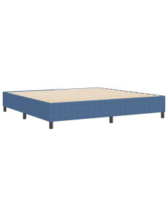 Struttura letto piattaforma Blu 200 x 200 cm Tessuto